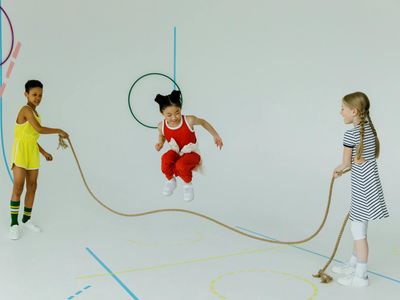 Dynamic blur of someone skipping rope in the dark.